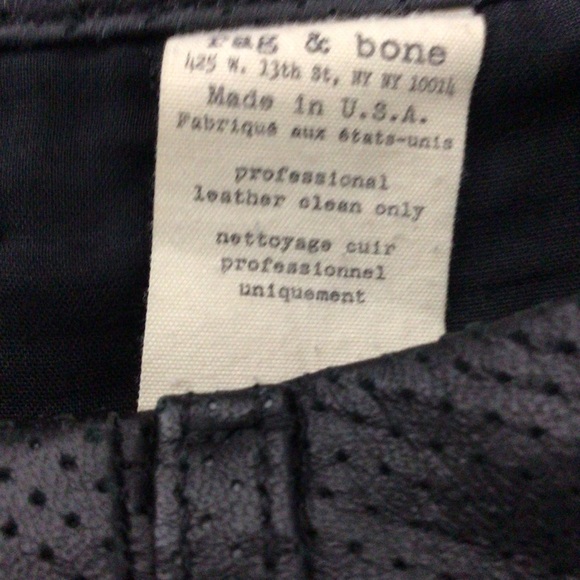 Rag & Bone 100% black leather shorts - Picture 5 of 5